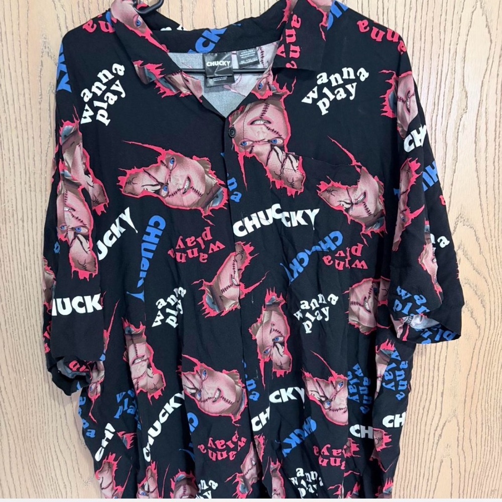 Chucky Graphic Button-Up Shirt 3xl